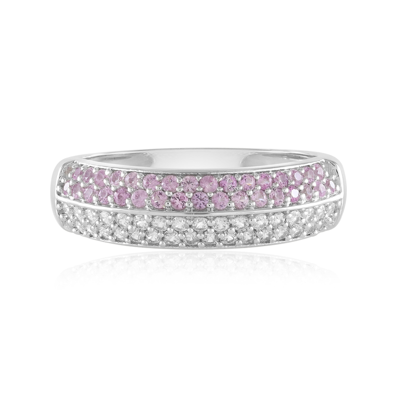 Rosa safir-silverring från Juwelo