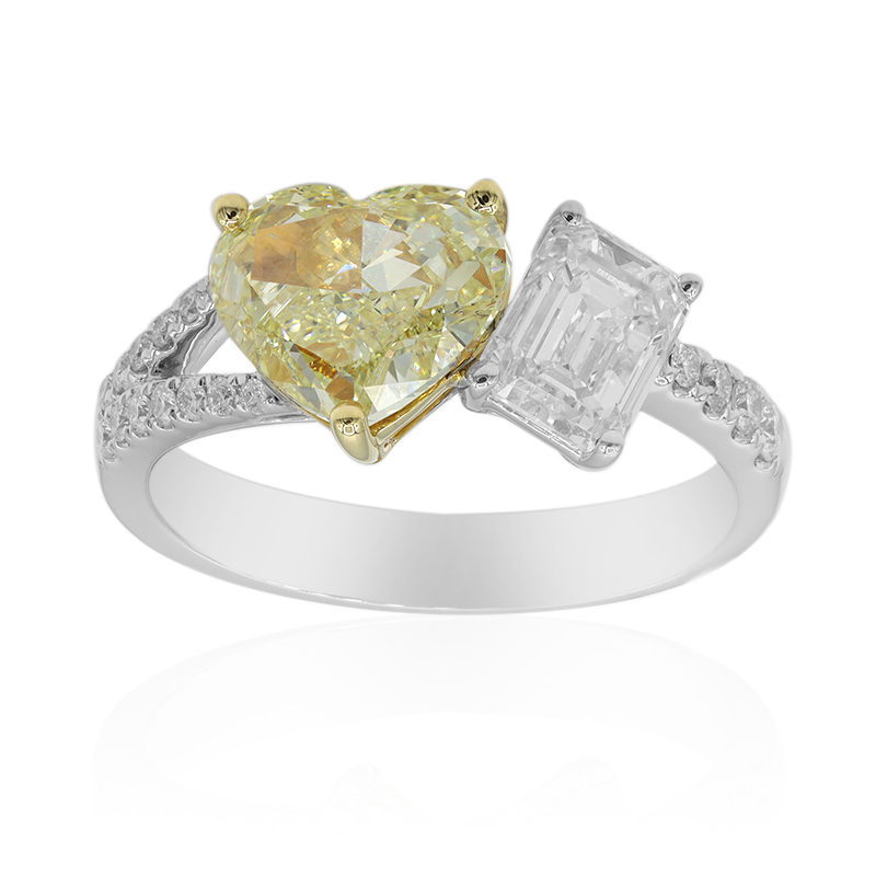 Gelber SI2 Brillant-Goldring (CIRARI)