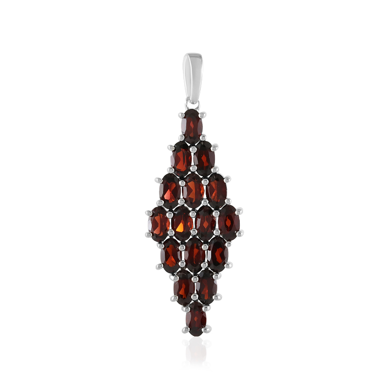 Mosambik-Granat-Silberanhänger Mosambik-Granat-Silberanhänger