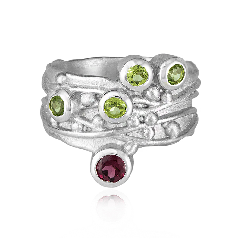 Edelstein-Silberring