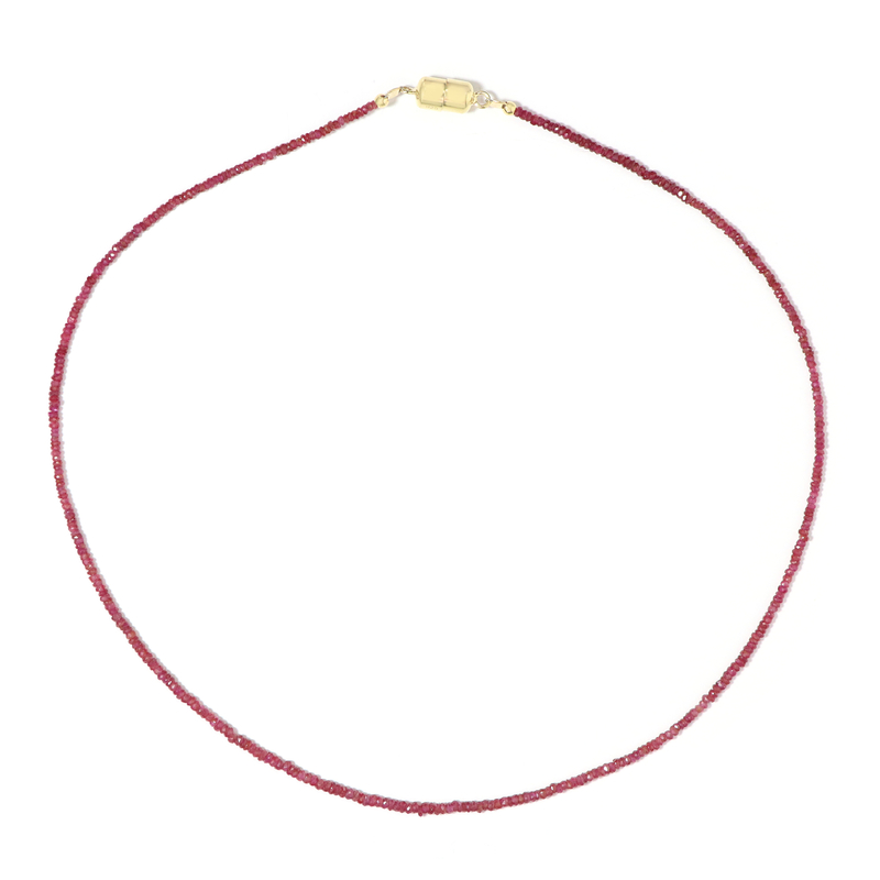 Rubin-Silberhalskette (Adela Silber)
