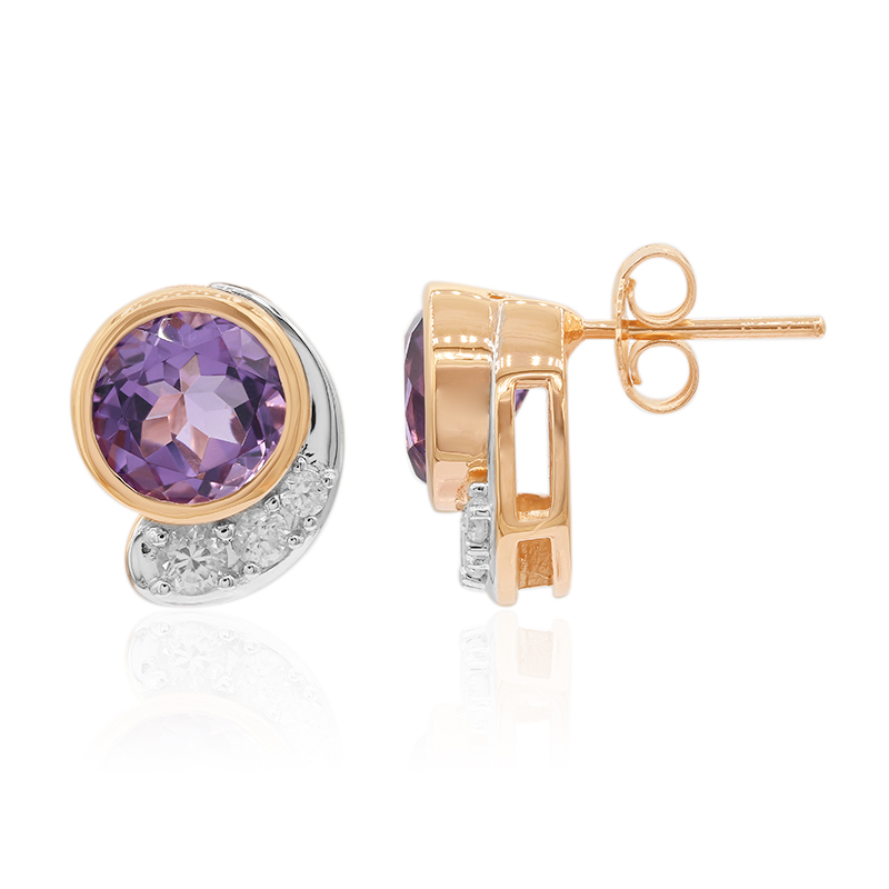 Amethyst-Silberohrringe (Remy Rotenier) Amethyst-Silberohrringe (Remy Rotenier)