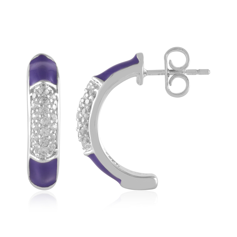 Zirkon-Silberohrringe