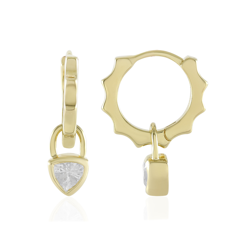 Zirkon-Silberohrringe Zirkon-Silberohrringe