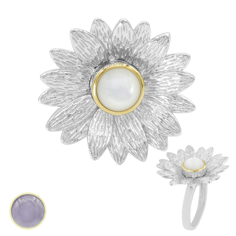 Edelstein-Silberring (MONOSONO COLLECTION)