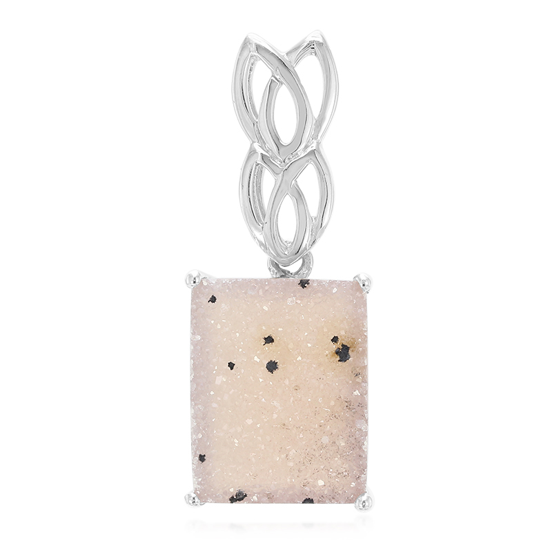 Glitzer-Achat-Silberanhänger