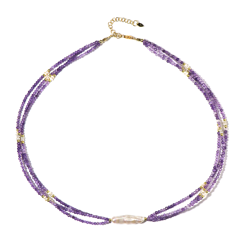 Edelstein-Silberhalskette (Riya) Edelstein-Silberhalskette (Riya)