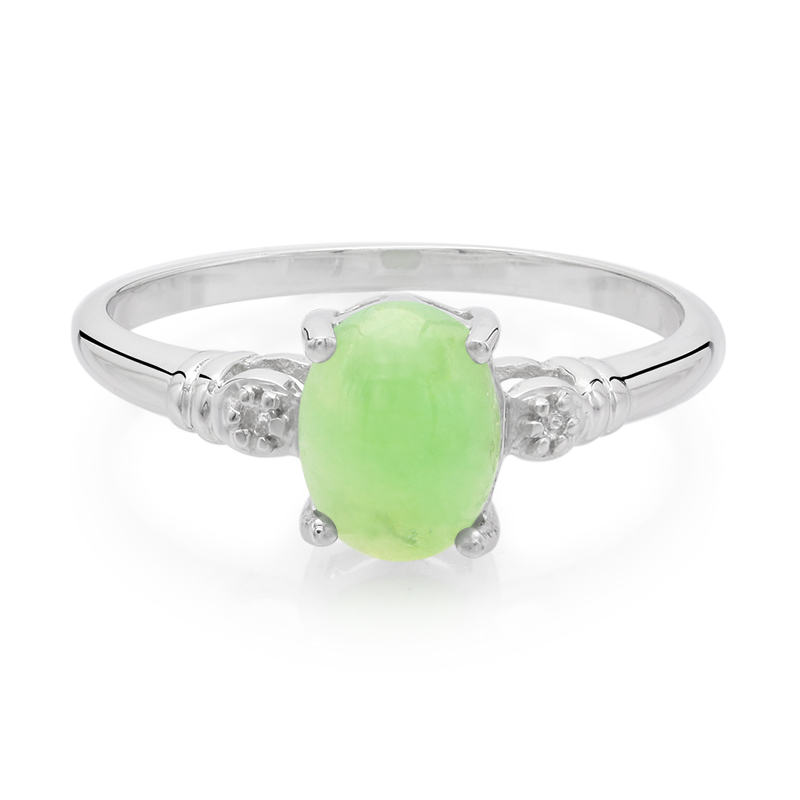 Kaiserlicher Chrysopras-Silberring