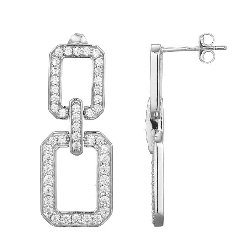 Edelstein-Silberohrringe (Adela Silber)