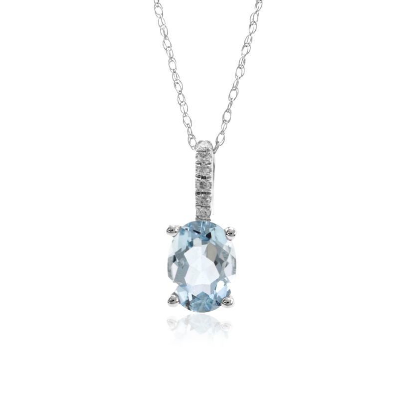 AAA-Brasilianischer Aquamarin-Goldhalskette