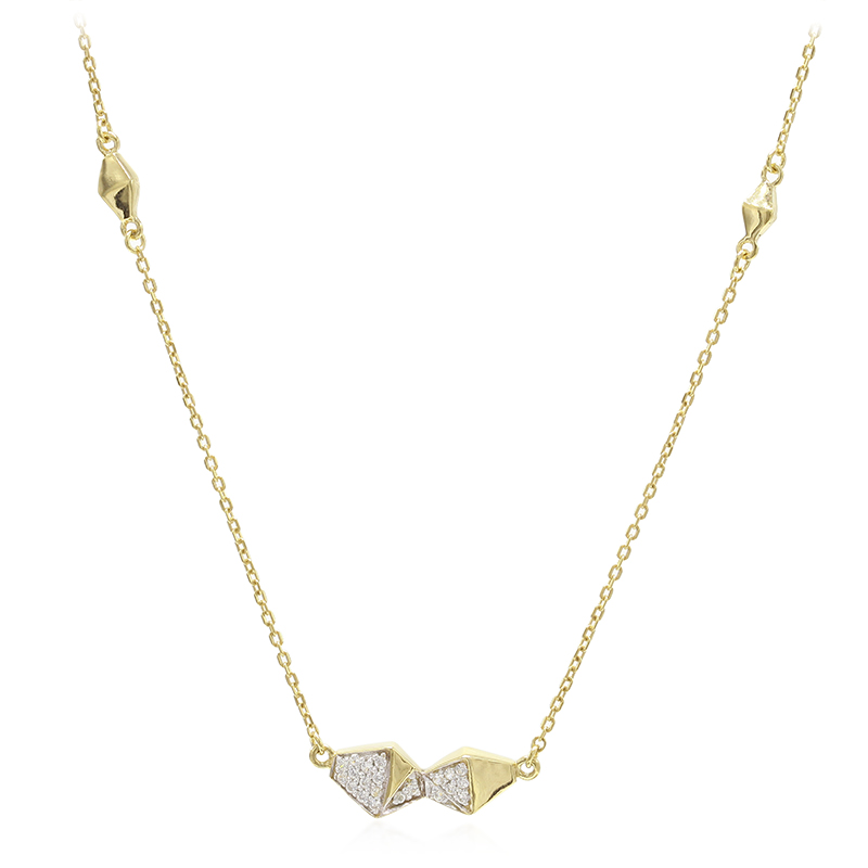 Zirkon-Silberhalskette Zirkon-Silberhalskette