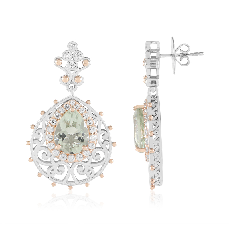 Grüner Amethyst-Silberohrringe (Dallas Prince Designs)