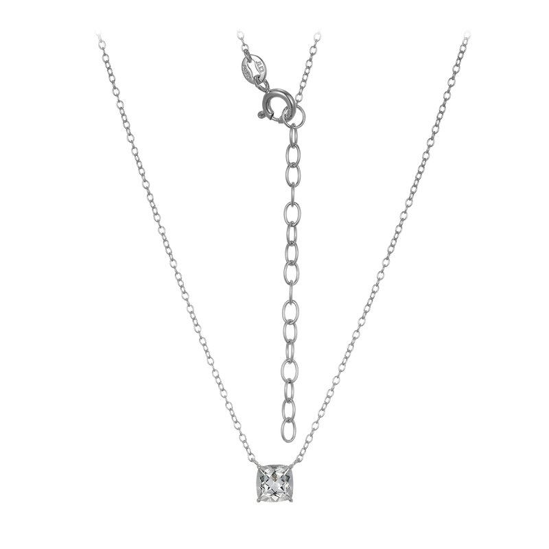Weißer Topas-Silbercollier