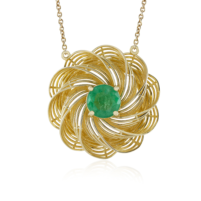 Sambia-Smaragd-Goldcollier (Ornaments by de Melo) Sambia-Smaragd-Goldcollier (Ornaments by de Melo)