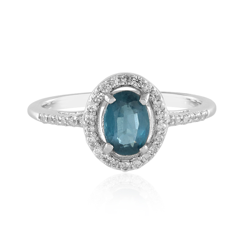 Petrol-Kyanit-Silberring