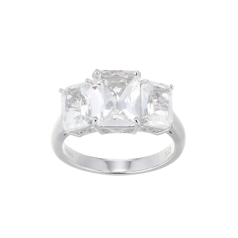 Weißer Topas-Silberring