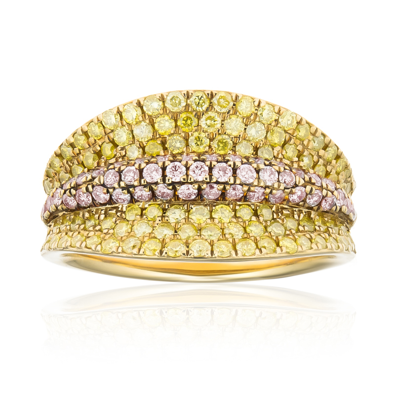 Gelber SI2 Diamant-Goldring (CIRARI)