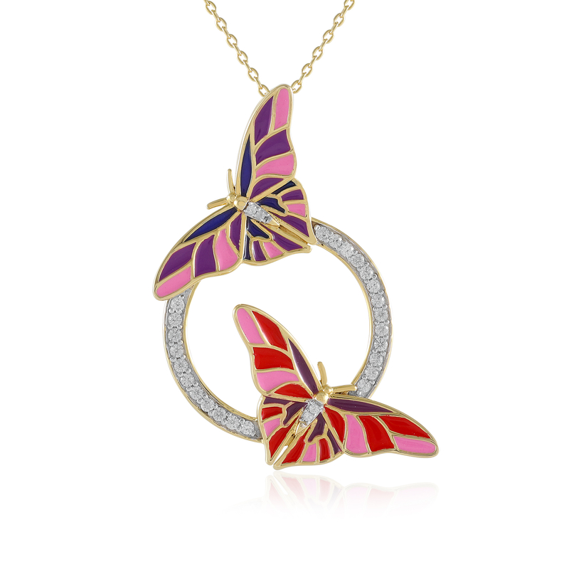 Zirkon-Silberhalskette