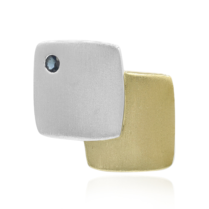 Blauer Saphir-Silberanhänger (MONOSONO COLLECTION) Blauer Saphir-Silberanhänger (MONOSONO COLLECTION)