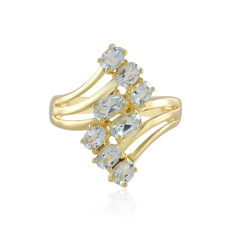 Brasilianischer Aquamarin-Silberring Brasilianischer Aquamarin-Silberring