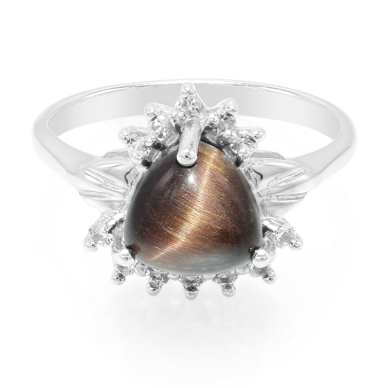 Rotes Tigerauge-Silberring Rotes Tigerauge-Silberring