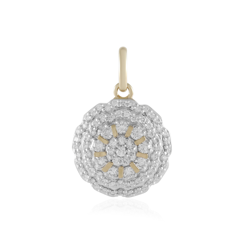 SI2 (H) Brillant-Goldanhänger (de Melo)