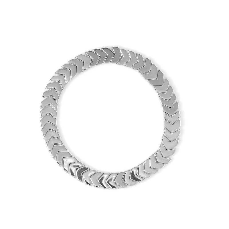 Silberner Hämatit-Armband