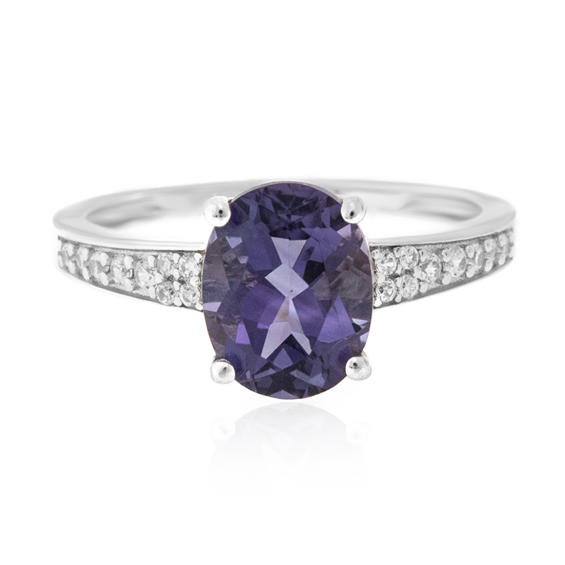 Blaubeer-Quarz-Silberring