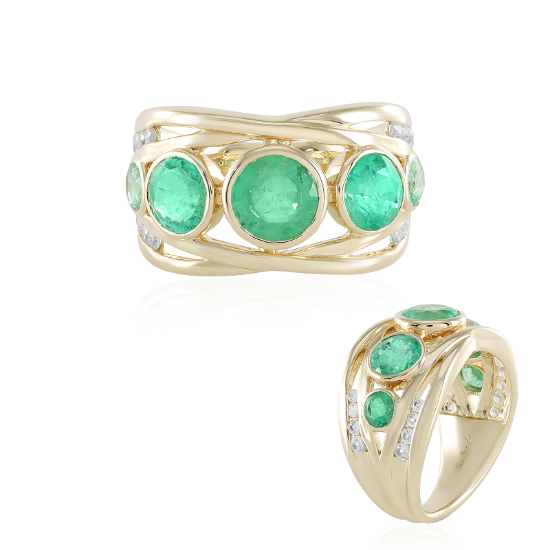Russischer Smaragd-Goldring (de Melo)