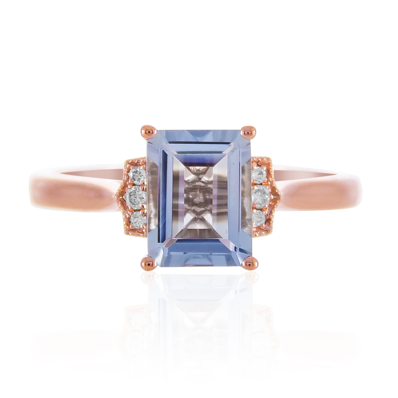 AAA-Brasilianischer Aquamarin-Goldring (CIRARI)