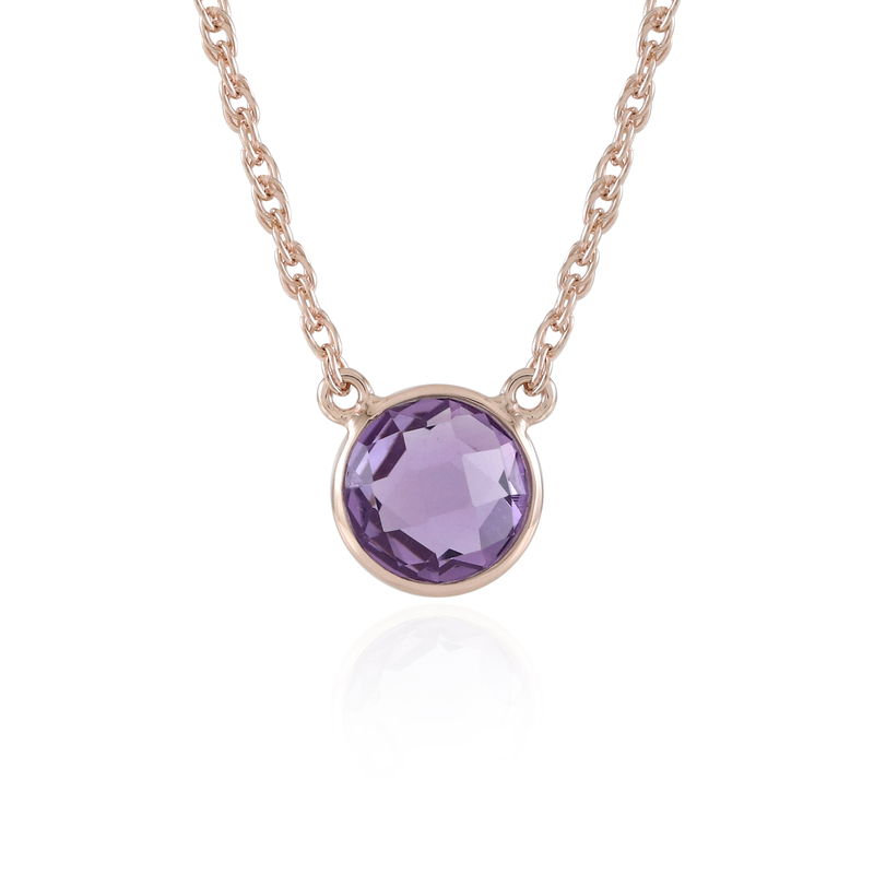 Lavendel-Amethyst-Silbercollier (Adela Silber)