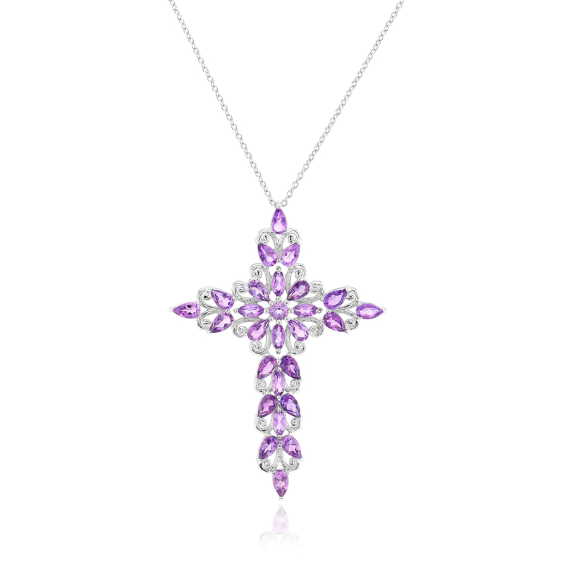 Amethyst-Silberhalskette