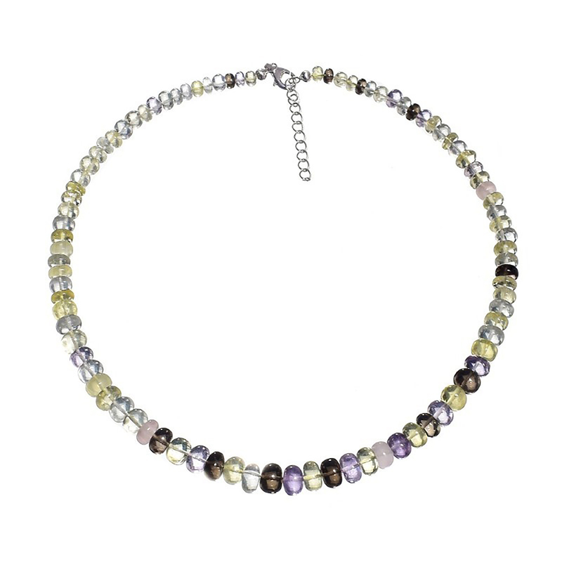 Edelstein-Silberhalskette