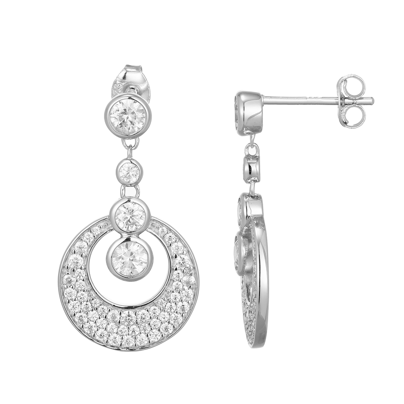 Zirkon-Silberohrringe (Adela Silber)