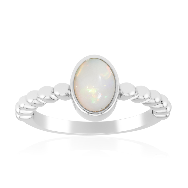 Australischer Opal-Silberring