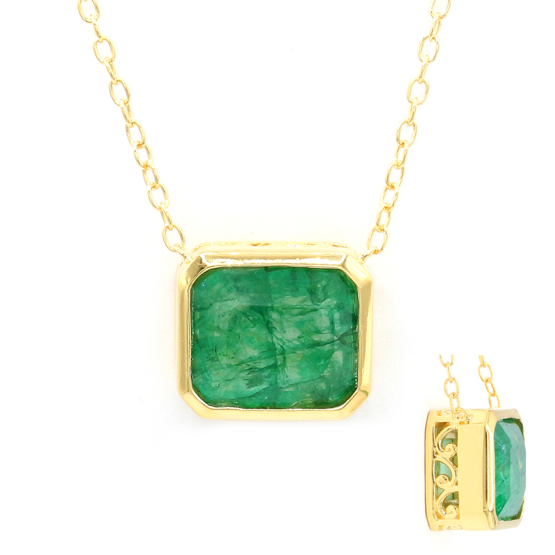 Pit D8-Smaragd-Silbercollier (Gems en Vogue)