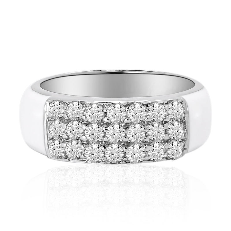 Weißer Topas-Silberring