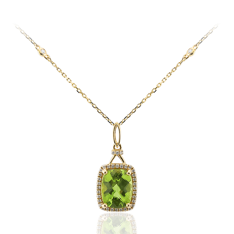 Dashihe-Peridot-Goldhalskette (CIRARI) Dashihe-Peridot-Goldhalskette (CIRARI)