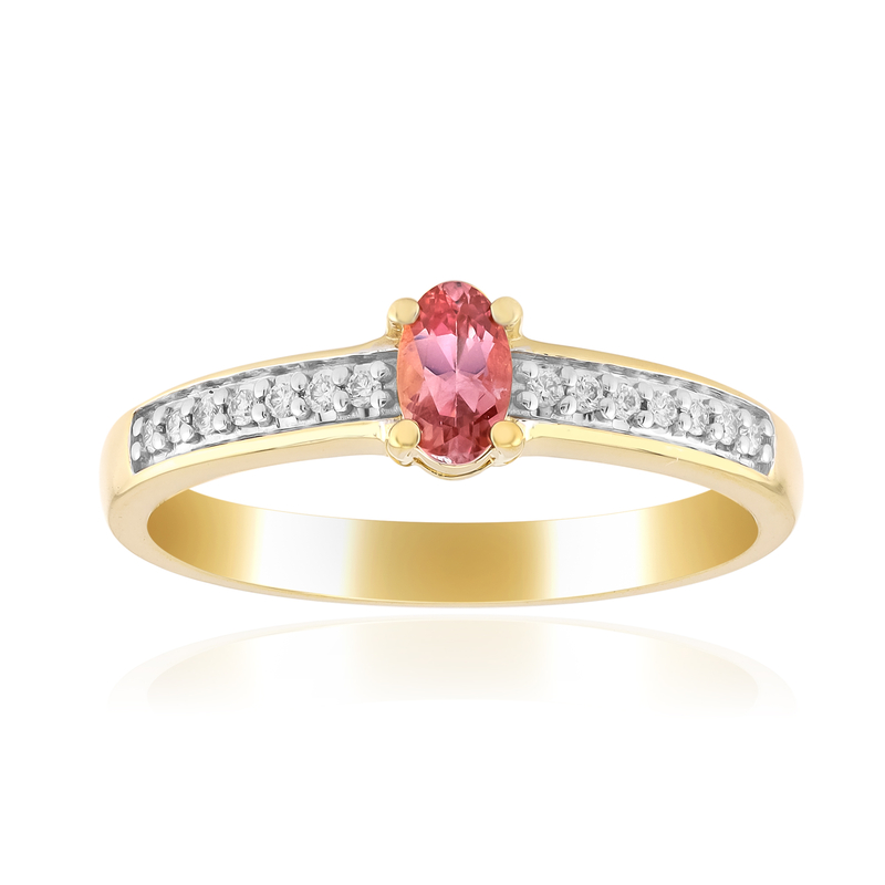 Padparadscha-Saphir-Goldring