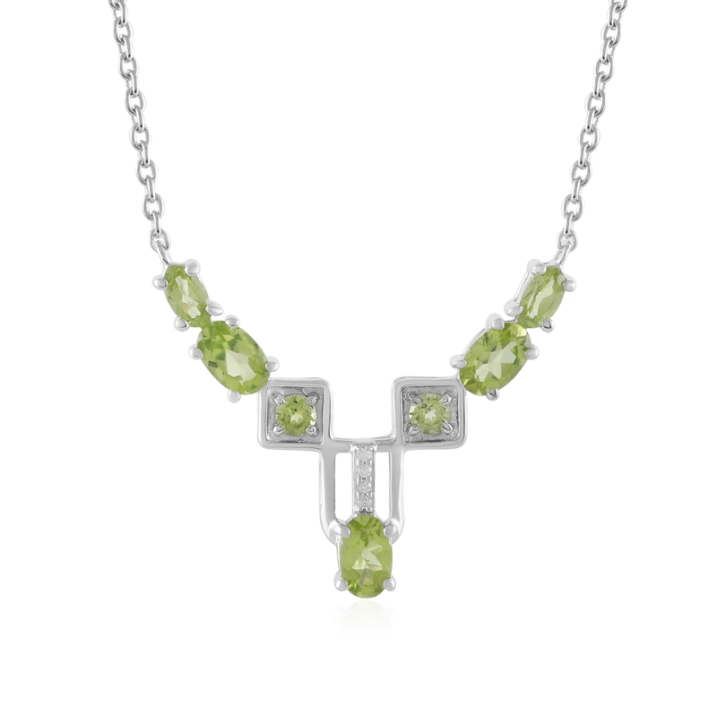 Peridot-Silbercollier