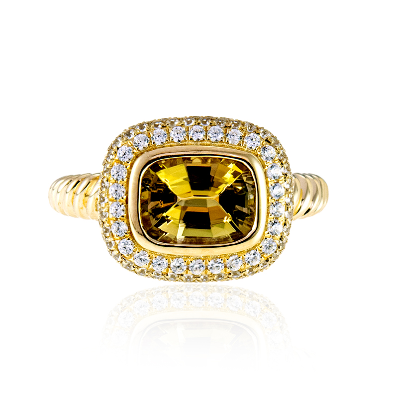 Nicht erhitzter Tansanit-Goldring (de Melo) Nicht erhitzter Tansanit-Goldring (de Melo)