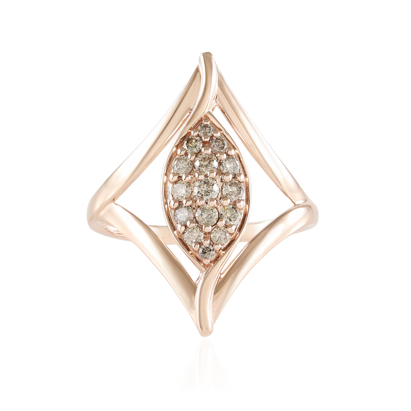 I2 Schokoladen-Brillant-Goldring (KM by Juwelo)