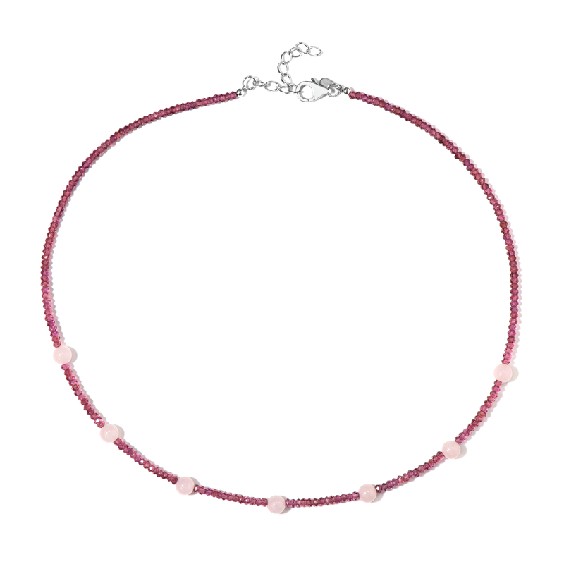 Edelstein-Silberhalskette