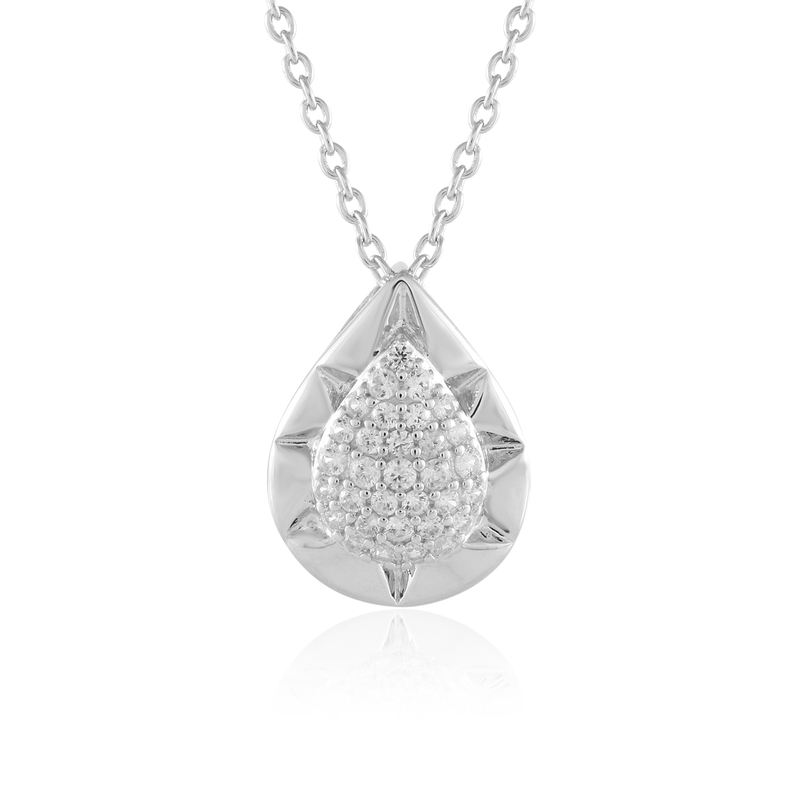 Zirkon-Silberhalskette (de Melo)