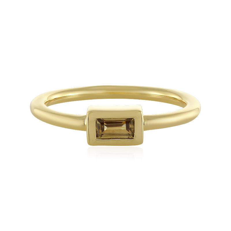 Gelber Zirkon-Silberring