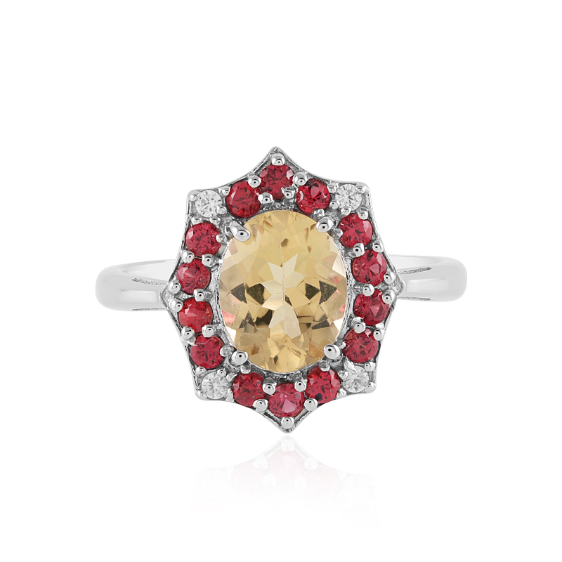 Gelber Beryll-Silberring Gelber Beryll-Silberring