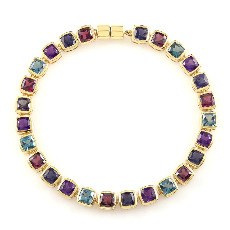 Edelstein-Silberarmband (KM by Juwelo)