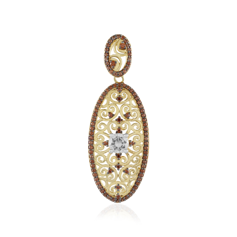 Zirkon-Silberanhänger