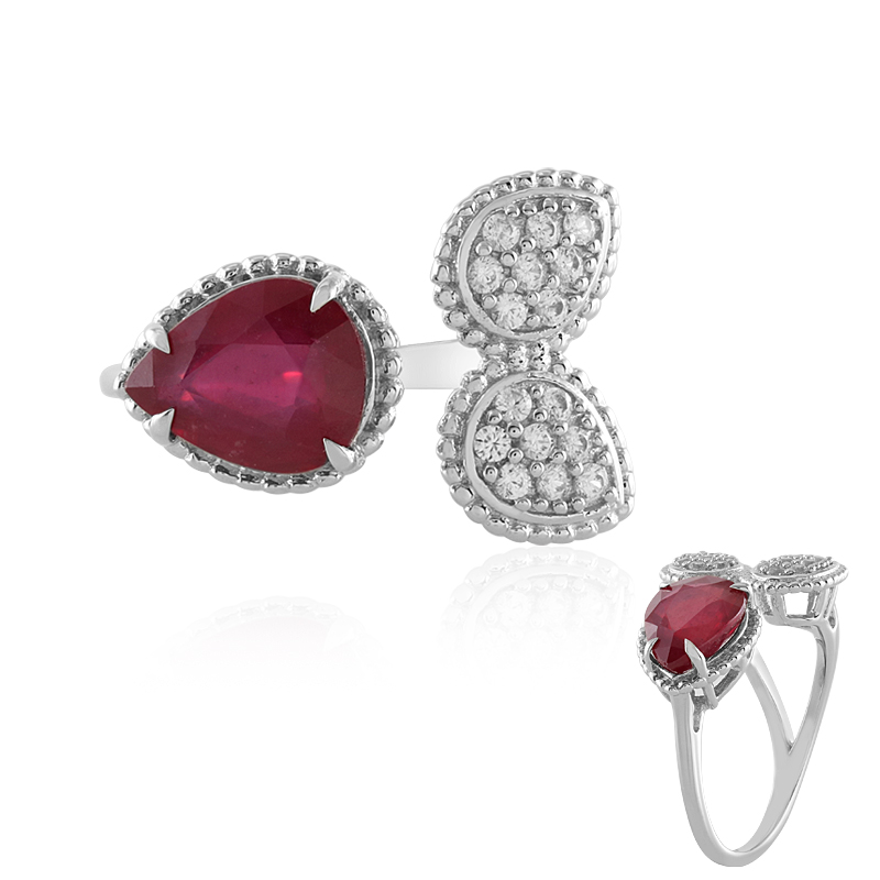 Madagaskar-Rubin-Silberring