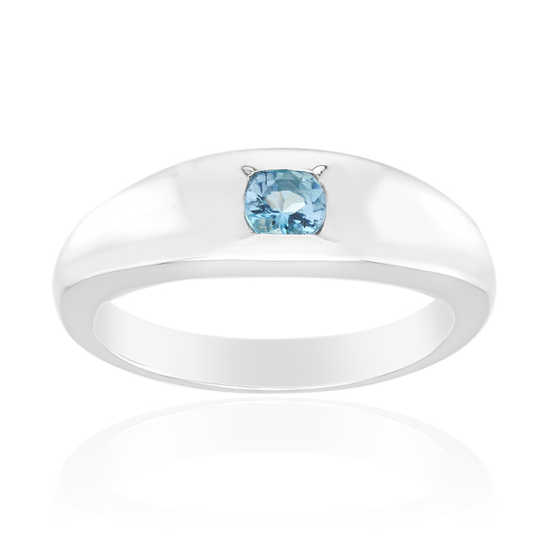 Mosambik-Aquamarin-Silberring (Pallanova)